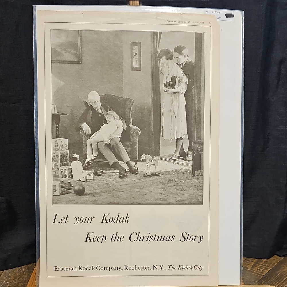 Kodak Black and White Christmas Scene Poster
